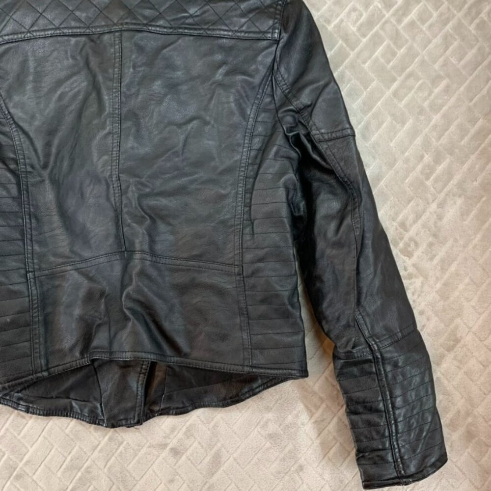 Love Tree Black Faux Leather Moto Jacket - Picture 15 of 15
